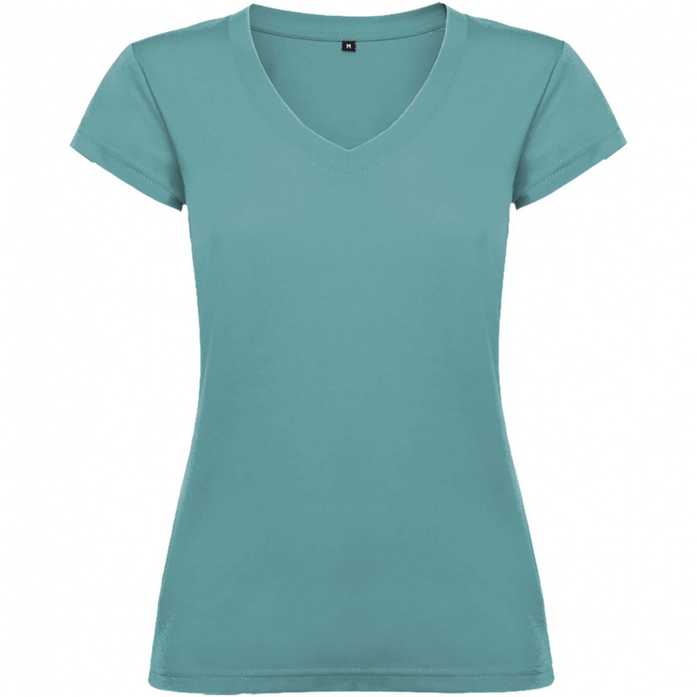 Logo trade promotional merchandise photo of: Victoria short sleeve women's v-neck t-shirt