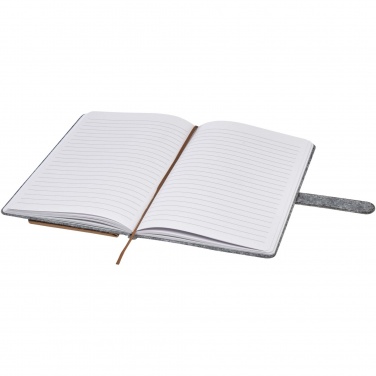 Logo trade business gifts image of: Viviana A5 recycled felt and cork notebook