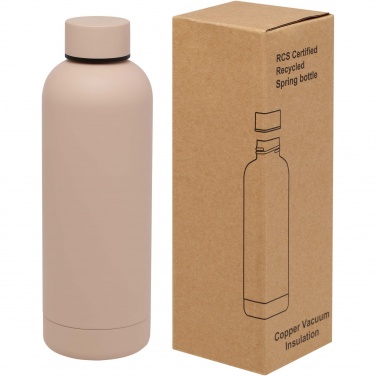Logotrade promotional item image of: Spring 500 ml RCS certified recycled stainless steel copper vacuum insulated bottle
