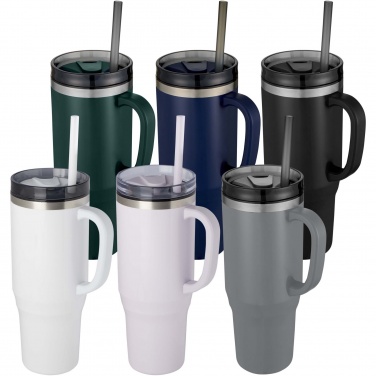 Logo trade promotional items image of: Melbourne 1200 ml RCS certified insulated tumbler with straw