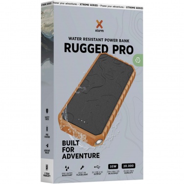 Logo trade promotional merchandise photo of: Xtorm XR202 Xtreme 20.000 mAh 35W QC3.0 waterproof rugged power bank with torch