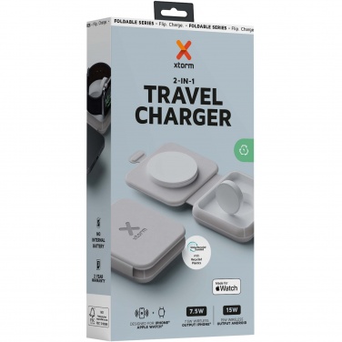 Logotrade corporate gifts photo of: Xtorm XWF21 15W foldable 2-in-1 wireless travel charger
