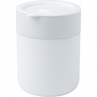 Logo trade promotional gifts picture of: Java 330 ml ceramic tumbler with silicone wrap and plastic lid