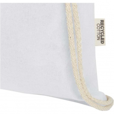 Logo trade advertising product photo of: Oregon 140 g/m² GRS recycled cotton drawstring bag
