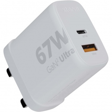 Logotrade promotional gifts photo of: Xtorm XEC067G GaN² Ultra 67W wall charger - UK plug
