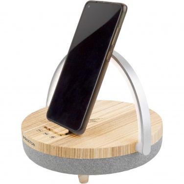 Logotrade advertising products photo of: Prixton 4-in-1 10W Bluetooth® speaker with LED light and wireless charging base