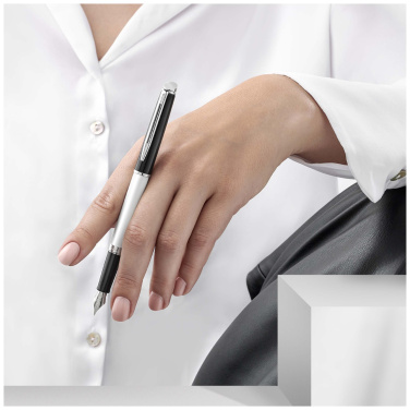 Logo trade promotional item photo of: Hemisphere colour blocking fountain pen with palladium trim