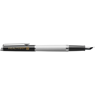 Logo trade promotional items picture of: Hemisphere colour blocking fountain pen with palladium trim