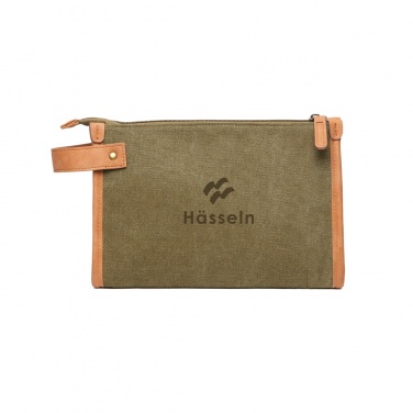 Logo trade promotional gifts picture of: VINGA Bosler GRS recycled canvas toiletry bag