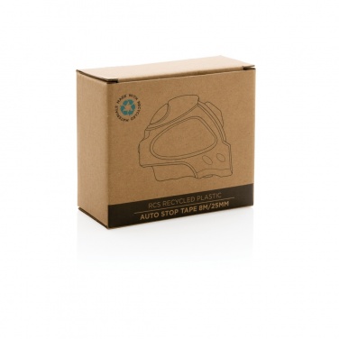 Logo trade promotional gifts image of: RCS recycled plastic Auto stop tape 8M/25mm
