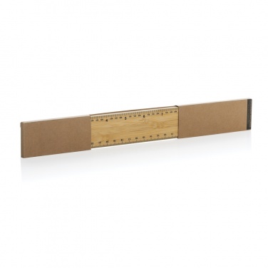 Logo trade business gifts image of: Timberson extra thick 30cm double sided bamboo ruler