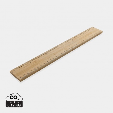 Logotrade corporate gift image of: Timberson extra thick 30cm double sided bamboo ruler