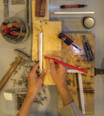 Logotrade promotional product picture of: 25cm wooden carpenter pencil