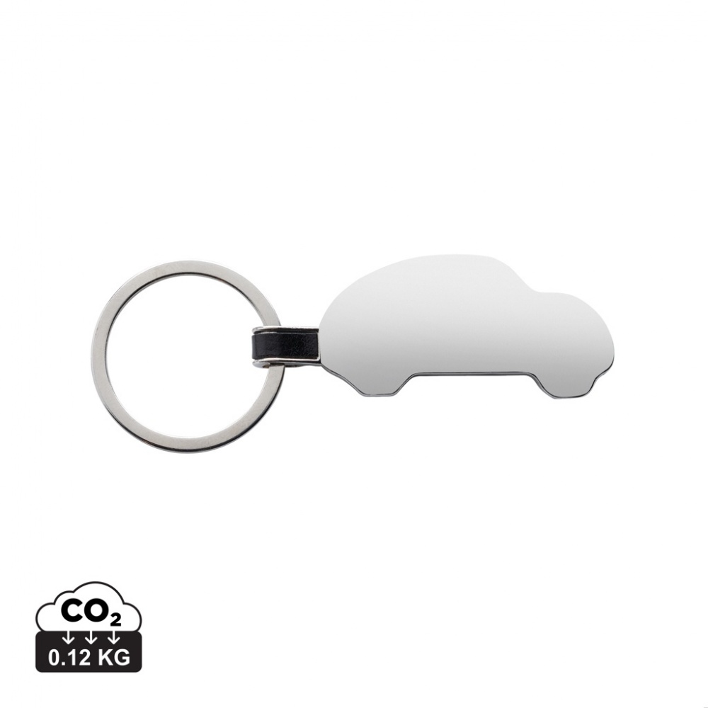 Logo trade promotional giveaways image of: RCS recycled zinc alloy car keyring