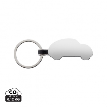 Logo trade promotional giveaways image of: RCS recycled zinc alloy car keyring