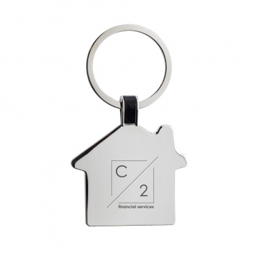 Logo trade promotional item photo of: RCS recycled zinc alloy house keyring