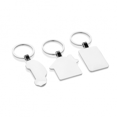 Logo trade advertising products picture of: RCS recycled zinc alloy house keyring