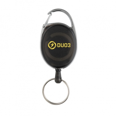 Logotrade promotional product image of: RCS recycled ABS roller clip keychain