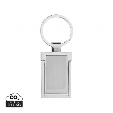Logo trade promotional gifts image of: RSC recycled zinc alloy phone stand keychain
