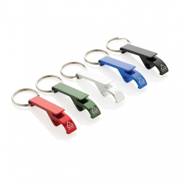 Logo trade promotional merchandise photo of: RCS recycled aluminum bottle and can opener