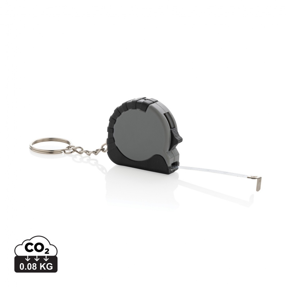 Logo trade promotional gifts image of: MeasureMate RCS reycled ABS 1 meter tape keychain