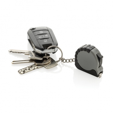 Logotrade corporate gift picture of: MeasureMate RCS reycled ABS 1 meter tape keychain