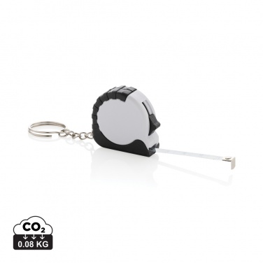 Logo trade advertising products image of: MeasureMate RCS reycled ABS 1 meter tape keychain