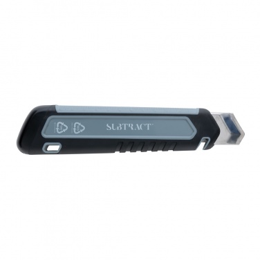 Logo trade corporate gifts image of: Refillable RCS rplastic heavy duty snap-off knife soft grip