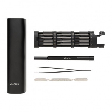 Logo trade corporate gift photo of: Gear X RCS recycled aluminum precision screwdriver set 46 pc