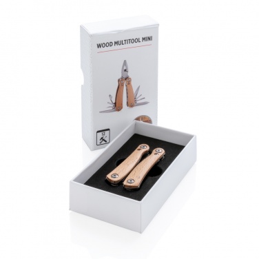 Logo trade promotional merchandise image of: Wood multitool mini