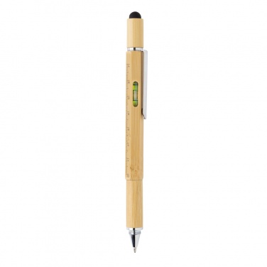 Logotrade promotional giveaway image of: Bamboo 5-in-1 toolpen