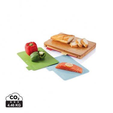 Logo trade promotional product photo of: Cutting board with 4pcs hygienic boards