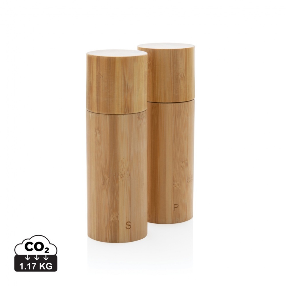 Logotrade business gift image of: Ukiyo bamboo salt and pepper mill set
