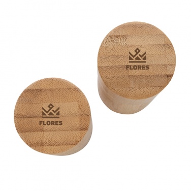 Logo trade corporate gifts image of: Ukiyo bamboo salt and pepper mill set