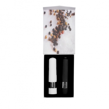 Logo trade business gifts image of: Electric pepper and salt mill set
