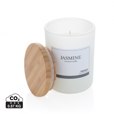 Logo trade promotional merchandise picture of: Ukiyo deluxe scented candle with bamboo lid