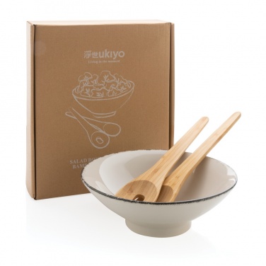 Logotrade promotional giveaway picture of: Ukiyo salad bowl with bamboo salad server