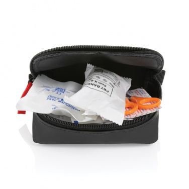 Logotrade corporate gift picture of: RCS recycled nubuck PU pouch first aid set mailable