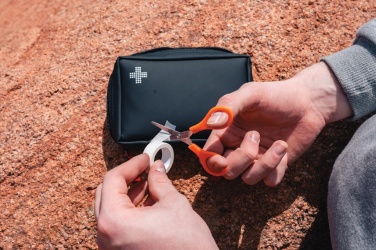 Logo trade promotional item photo of: RCS recycled nubuck PU pouch  first aid set
