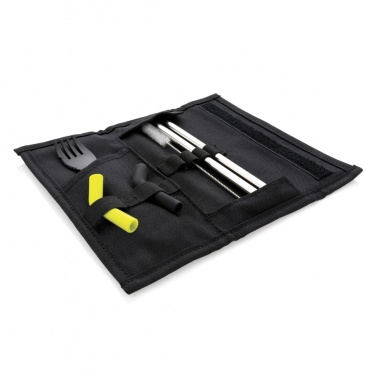Logotrade promotional merchandise image of: Tierra 2pcs straw and cutlery set in pouch