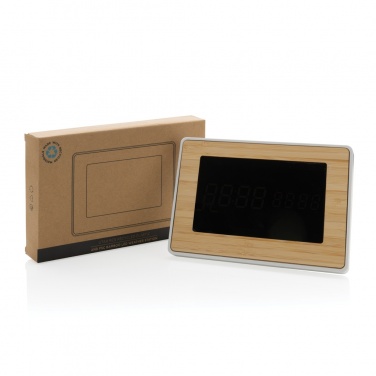 Logotrade promotional giveaway picture of: Utah RCS recycled plastic and bamboo LED clock