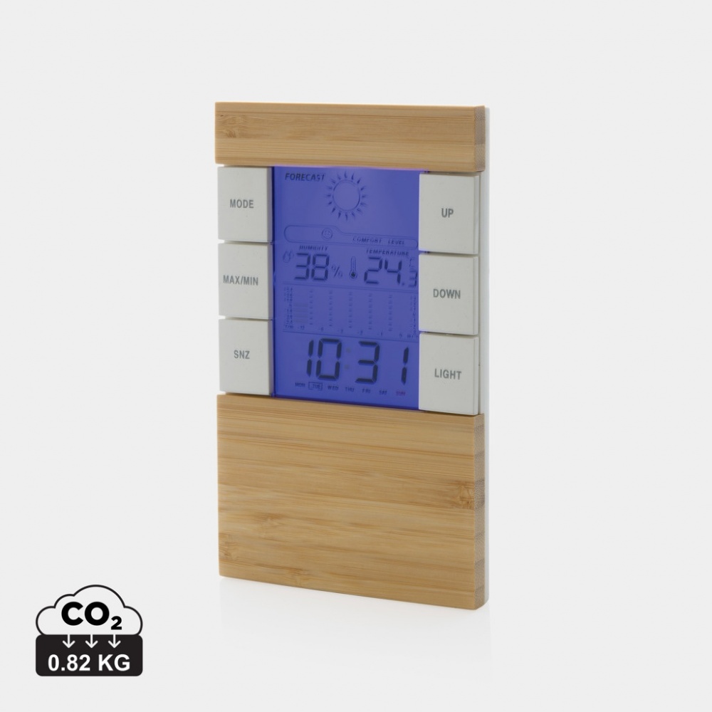 Logo trade corporate gifts picture of: Utah RCS rplastic and bamboo weather station