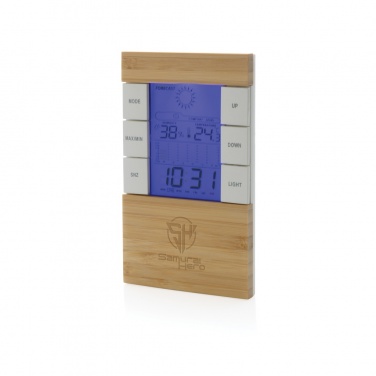 Logotrade advertising product picture of: Utah RCS rplastic and bamboo weather station