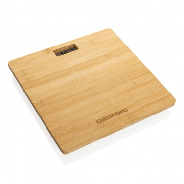 Logo trade corporate gifts image of: Grundig Bamboo Digital Body Scale
