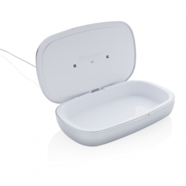 Logo trade business gifts image of: Rena UV-C steriliser box with 5W wireless charger