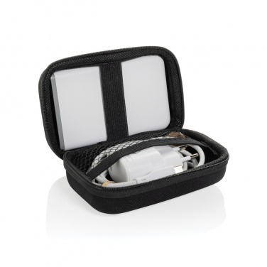 Logo trade promotional merchandise picture of: Surge RCS recyled PET 20W type C 3 pcs charging set