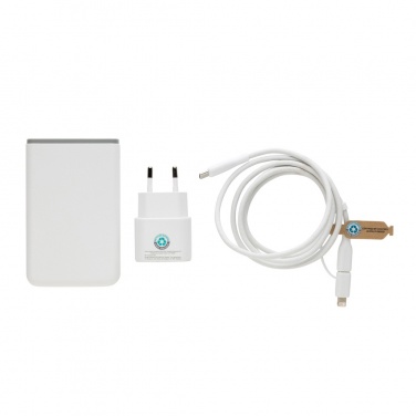 Logotrade promotional gift picture of: Surge RCS recyled PET 20W type C 3 pcs charging set