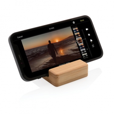 Logo trade advertising product photo of: Bamboo phone stand XD