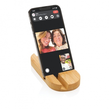 Logo trade promotional products picture of: Bamboo tablet and phone holder
