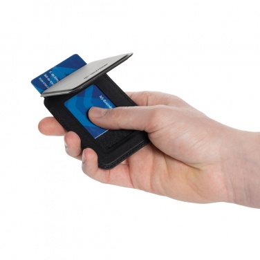 Logo trade promotional products picture of: Magstand RCS recycled PU magnetic phone wallet with stand